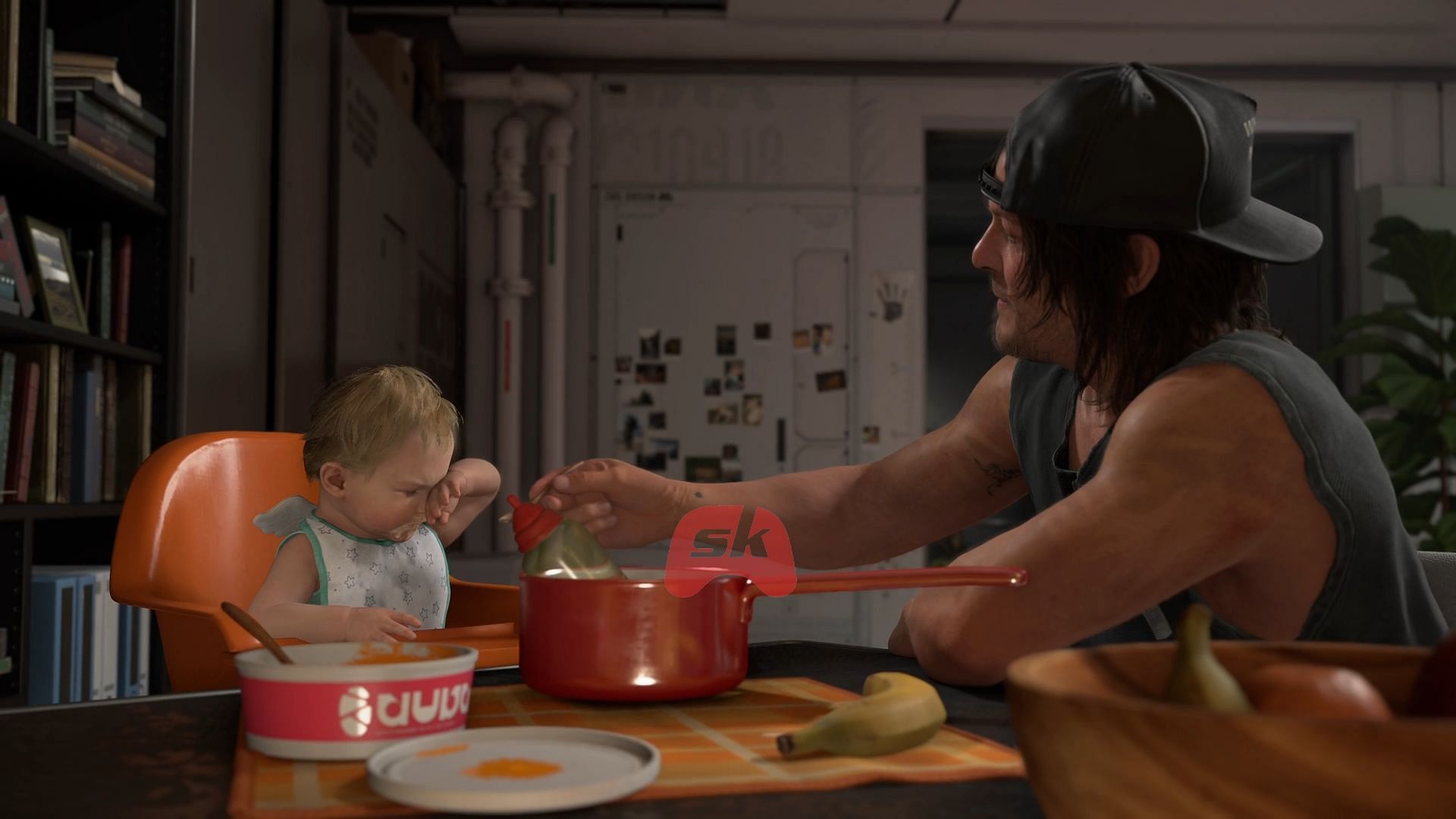 Sam with Lou in Death Stranding 2 (Image via Sportskeeda Gaming || Sony Interactive Entertainment)